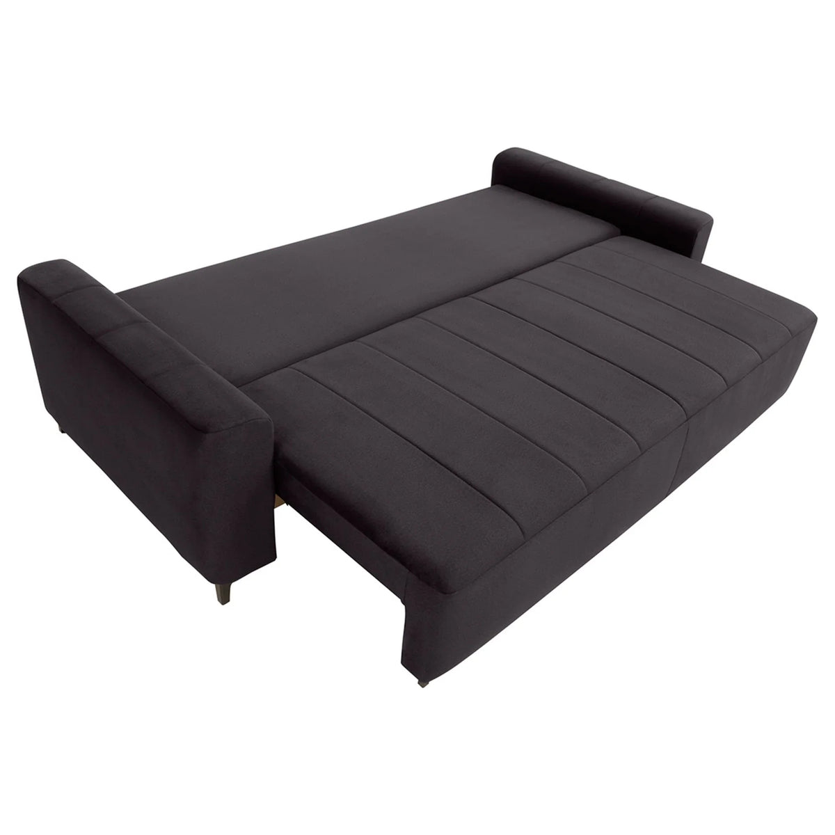 Canapea extensibila KAMARI, stofa catifelata gri antracit - Element 01, 235x108x93 cm