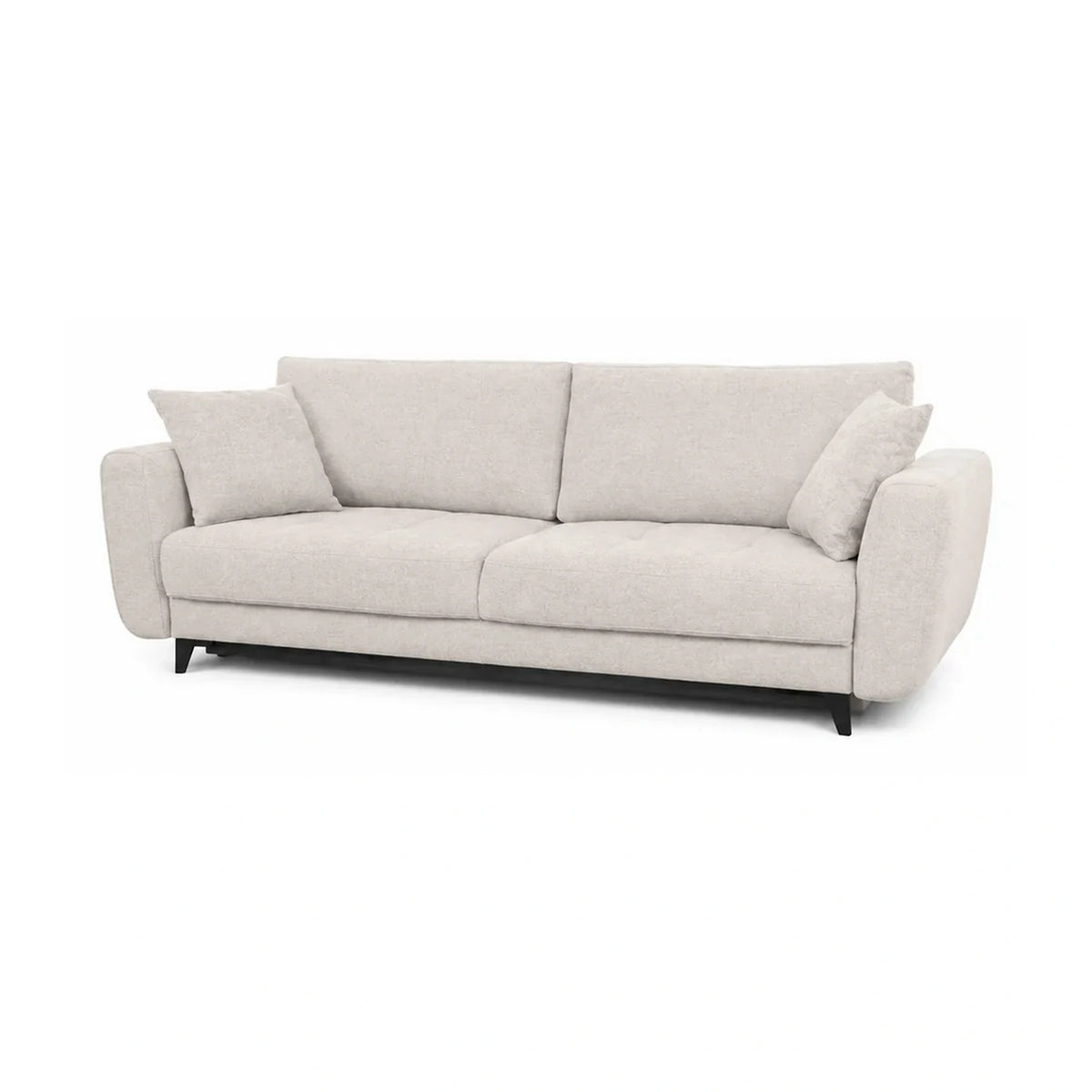 Canapea extensibila KARISA, stofa catifelata bej - Element 17, cu lada depozitare, 241x113x91 cm