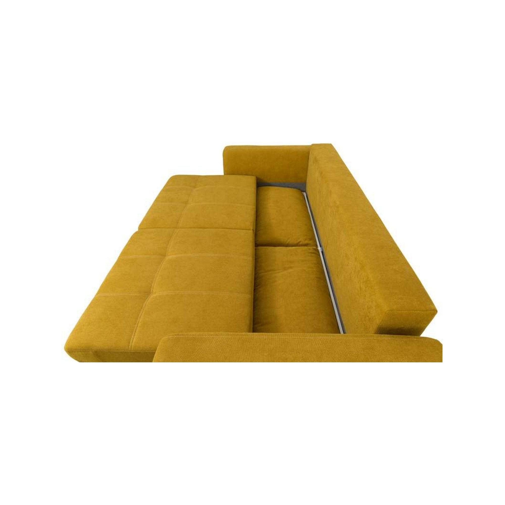 Canapea extensibila KARISA, stofa catifelata gri - Riviera 91, cu lada depozitare, 246x111x93 cm
