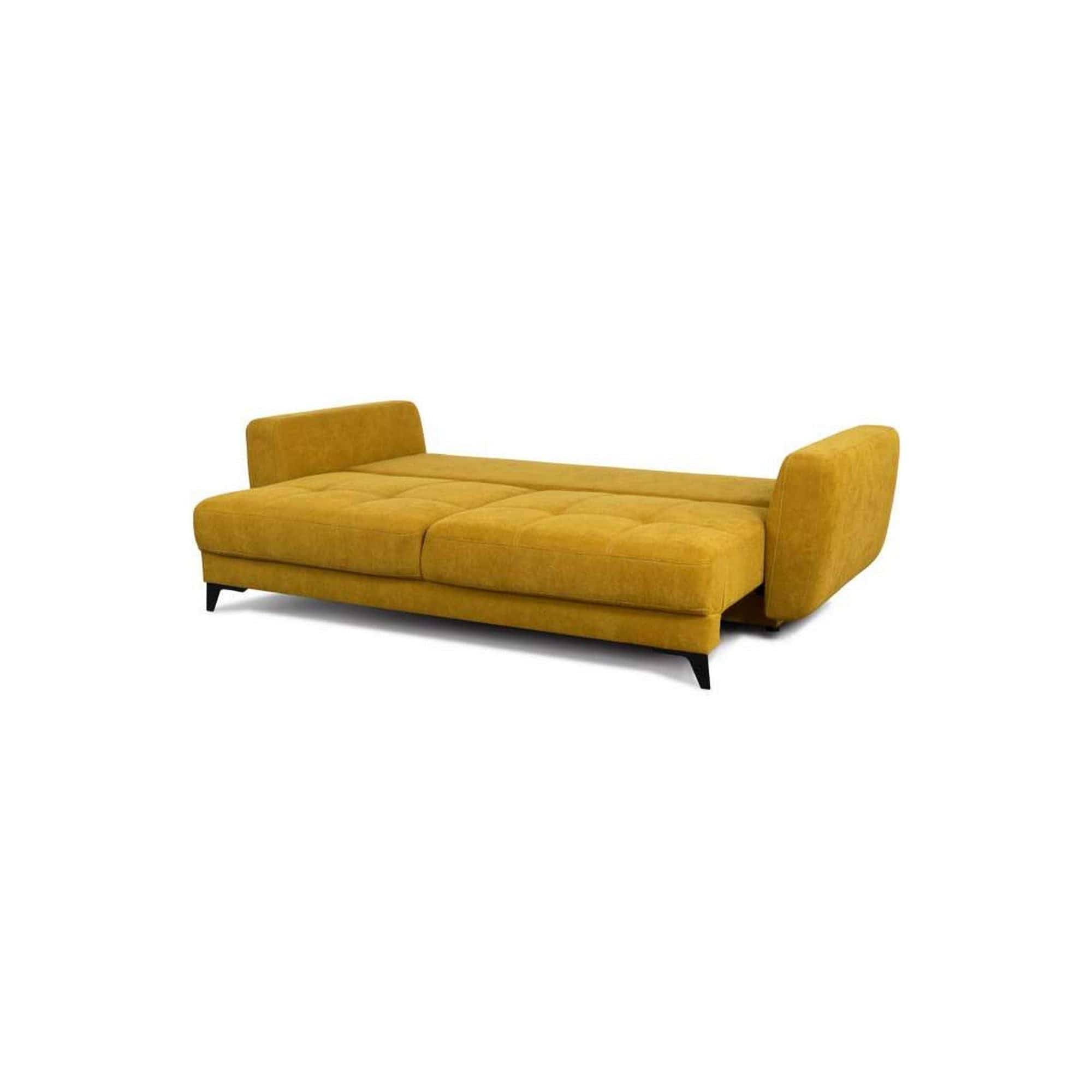 Canapea extensibila KARISA, stofa catifelata gri - Riviera 91, cu lada depozitare, 246x111x93 cm