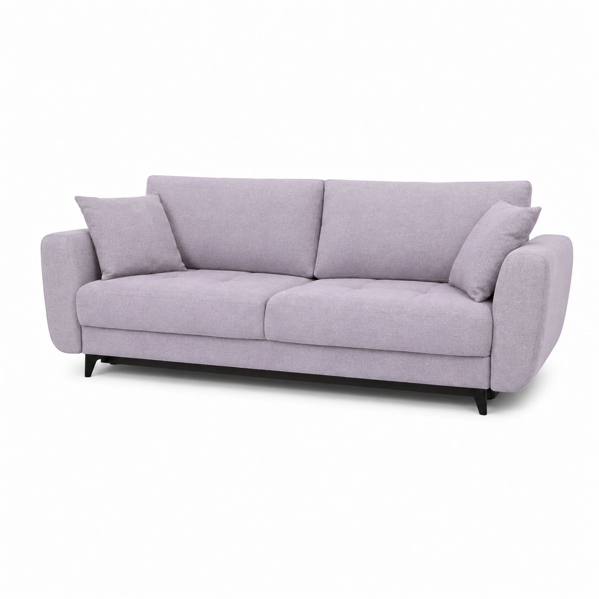 Canapea extensibila KARISA, stofa catifelata mov lila - Monolith 62, cu lada depozitare, 246x111x93 cm