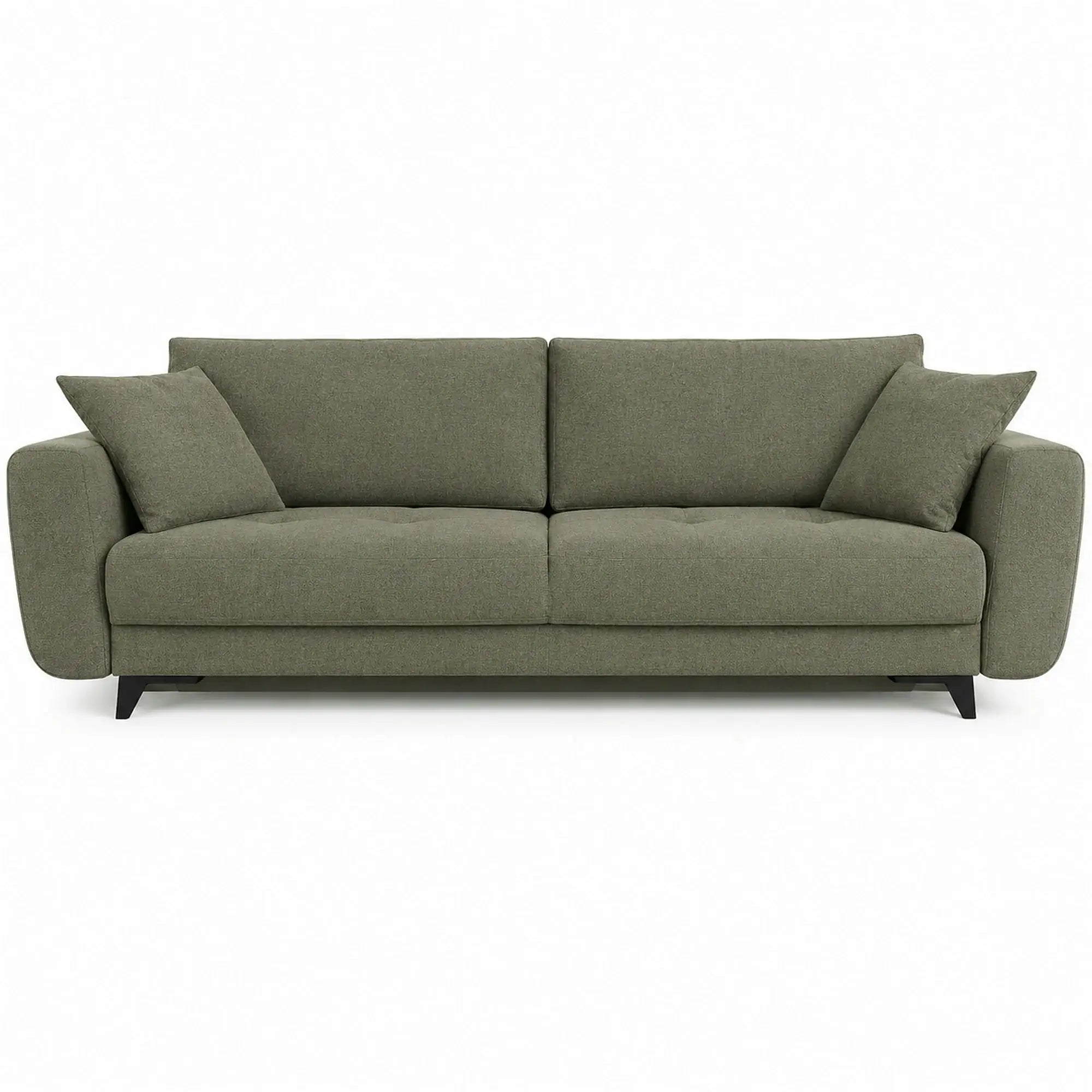 Canapea extensibila KARISA, stofa verde - Element 11, cu spatiu depozitare, 241x113x91 cm