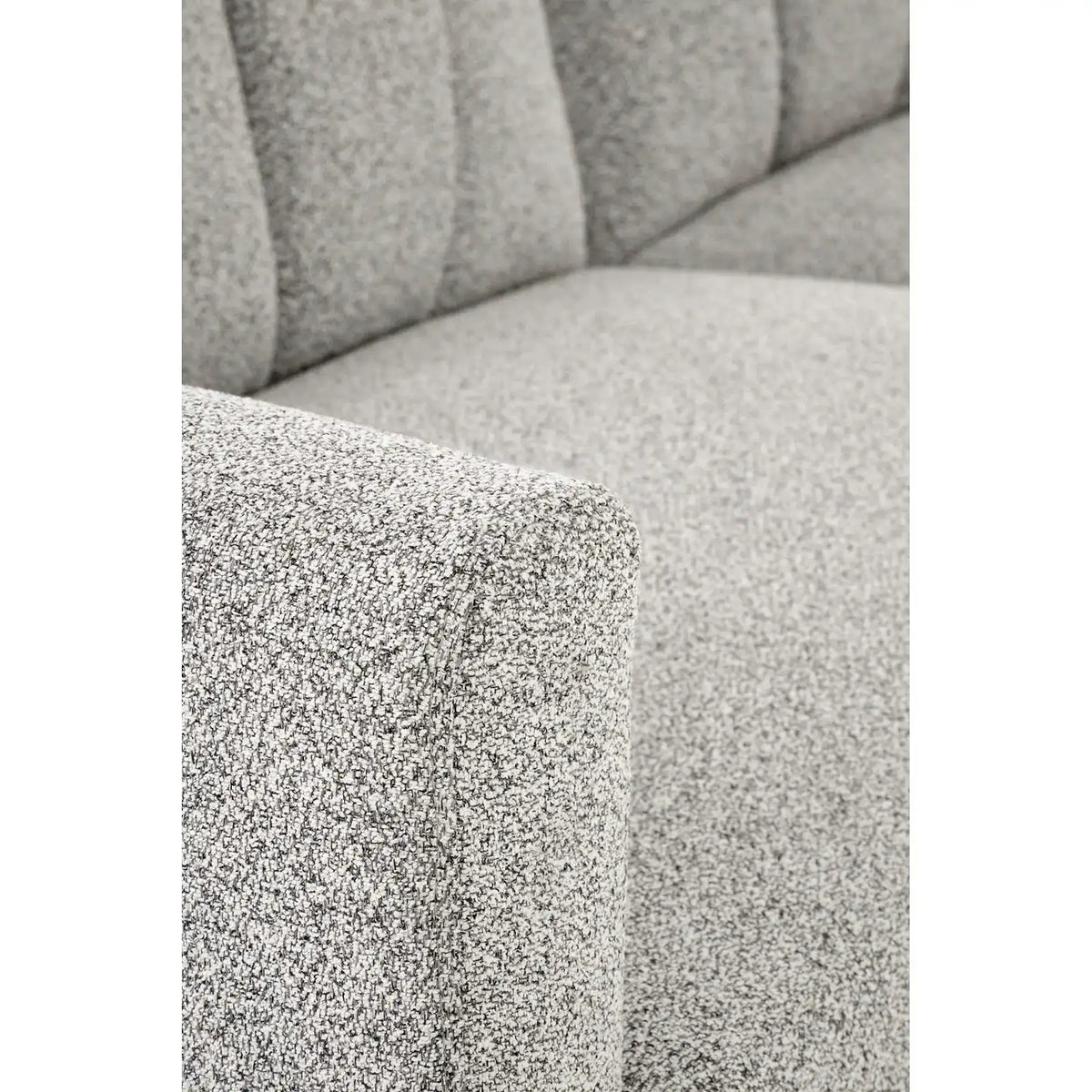 Canapea extensibila LARIX, gri, stofa clasica/lemn, 200x88-105x61-81m