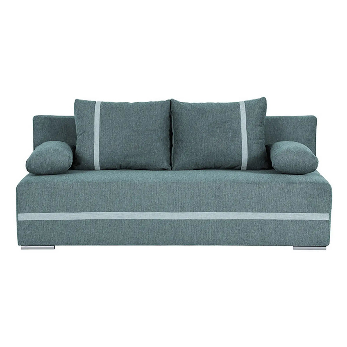 Canapea extensibila MATA, stofa catifelata verde - Aragon 75, 191x89x91 cm