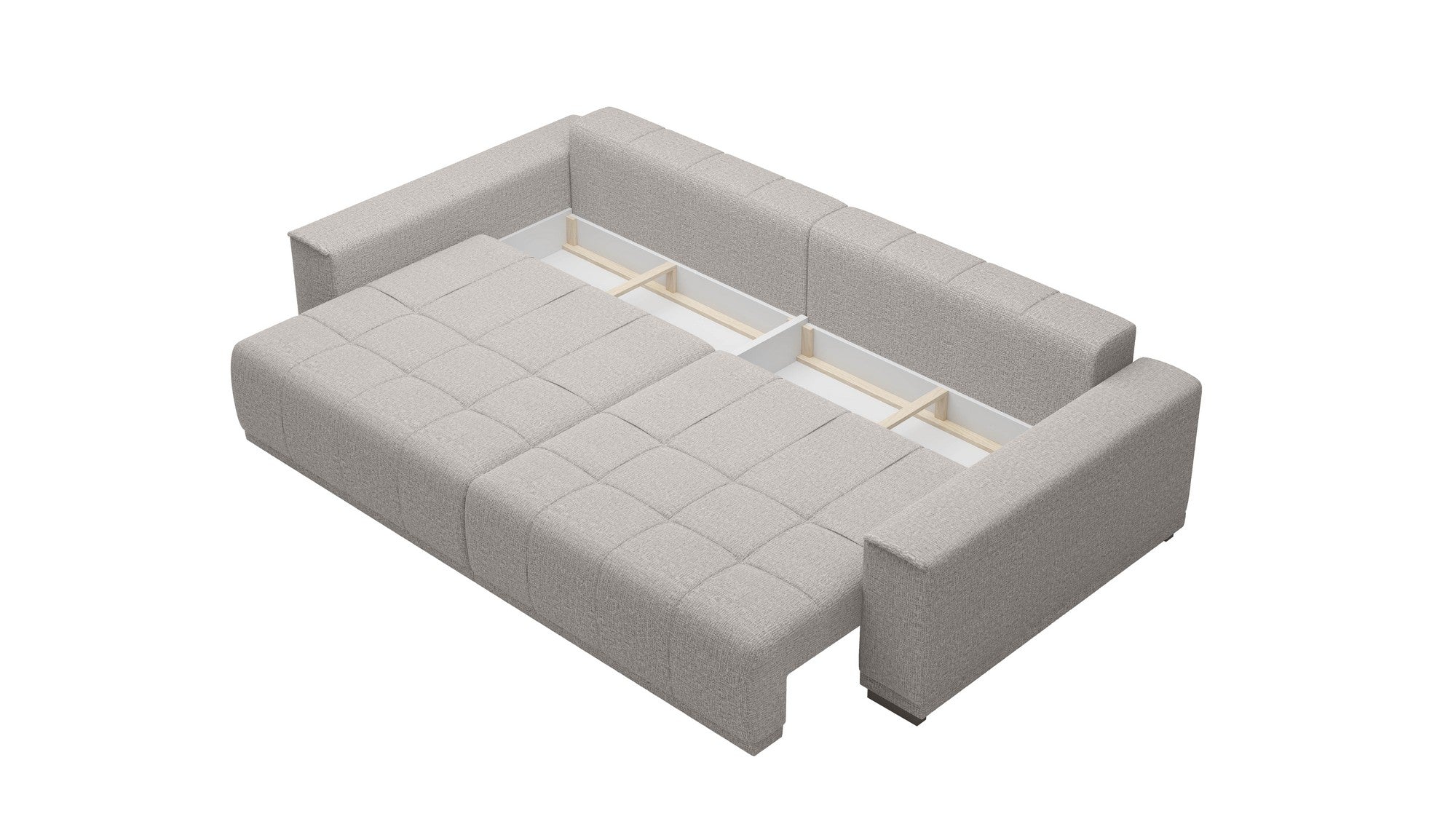 Canapea extensibila MOTTA, stofa catifelata albastru inchis - Vogue 13, Gama Premium, cu spatiu depozitare, 278x130x83 cm