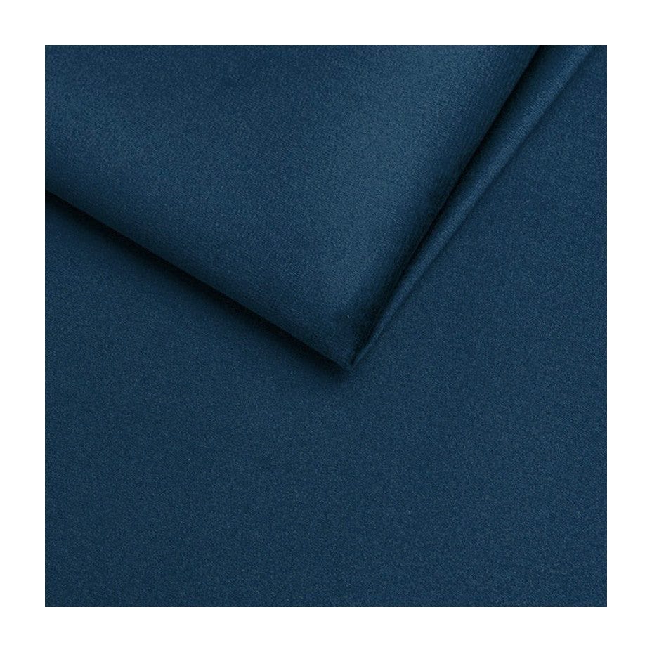 Canapea extensibila Nola, stofa catifelata albastru - Monolith 77, cu lada depozitare, 200x100x90 cm