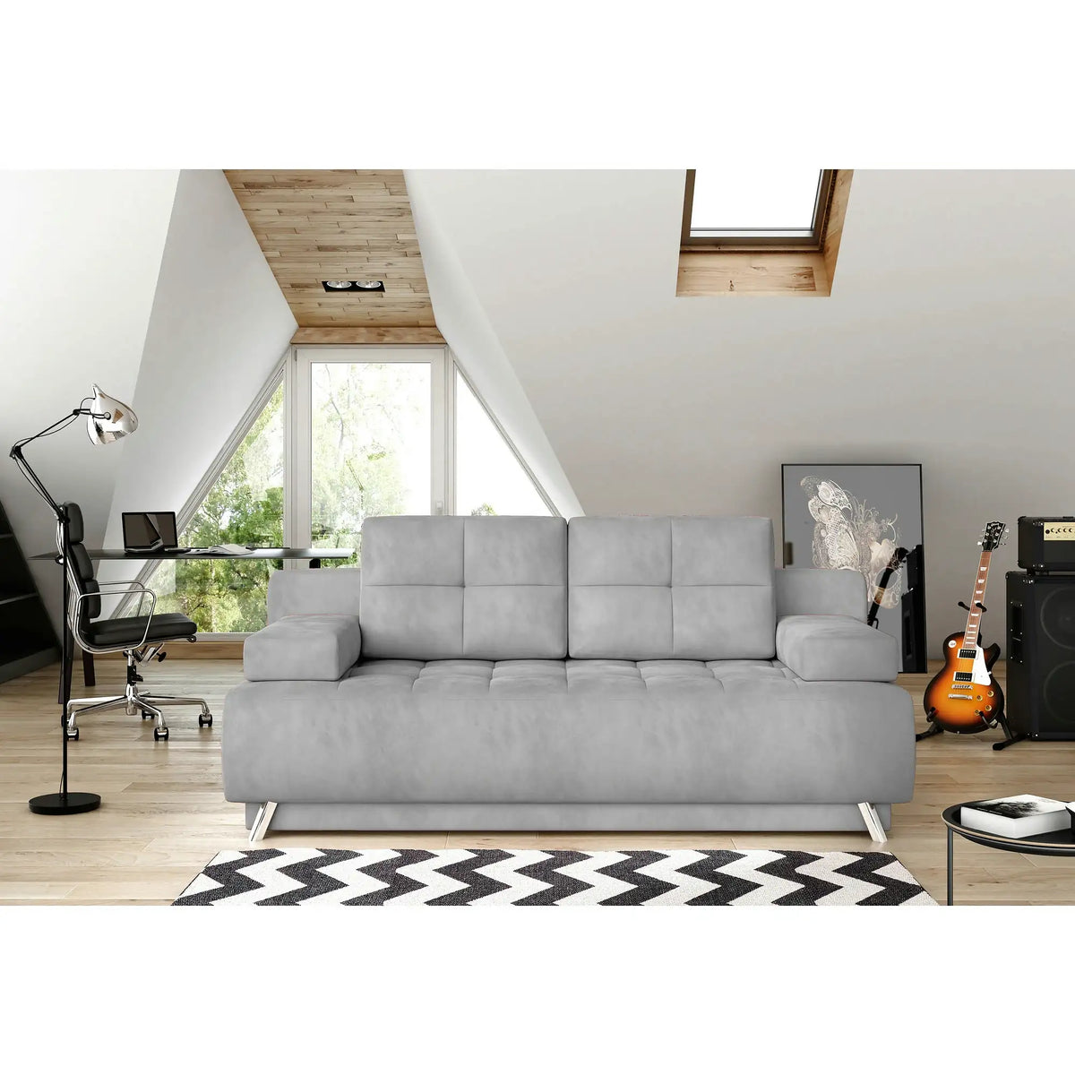 Canapea extensibila OSLO, personalizabil, cu lada depozitare, 197x94x90 cm