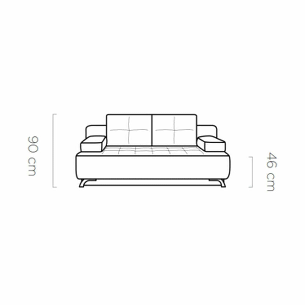Canapea extensibila OSLO, stofa catifelata gri grafit - Riviera 96, cu lada depozitare, 197x94x90 cm