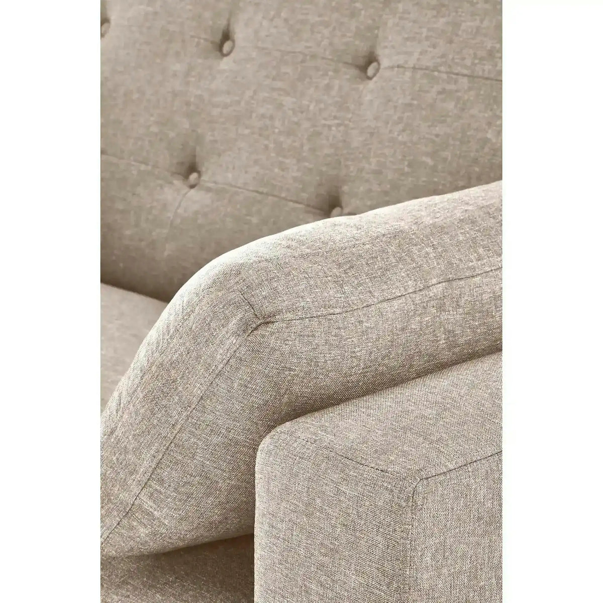Canapea extensibila PAULINIO, bej, stofa clasica/polipropilena, 170x90/190x93 cm