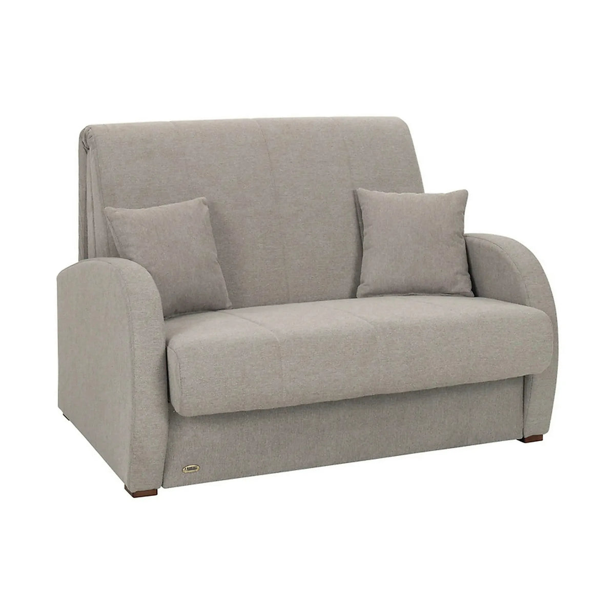 Canapea extensibila POLI, stofa catifelata bej - Matana 17, 134x110x97 cm