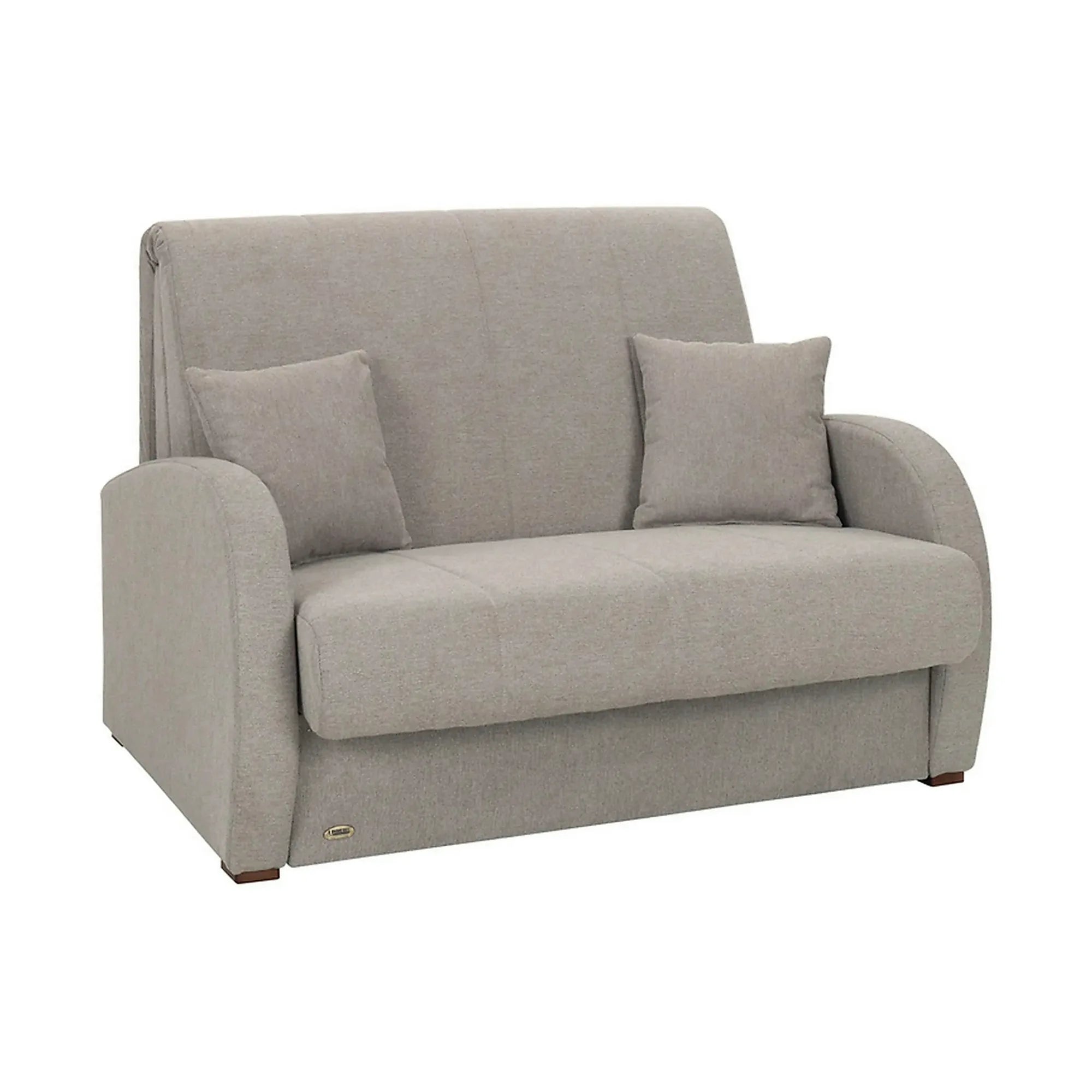 Canapea extensibila POLI, stofa catifelata bej - Matana 17, 134x110x97 cm