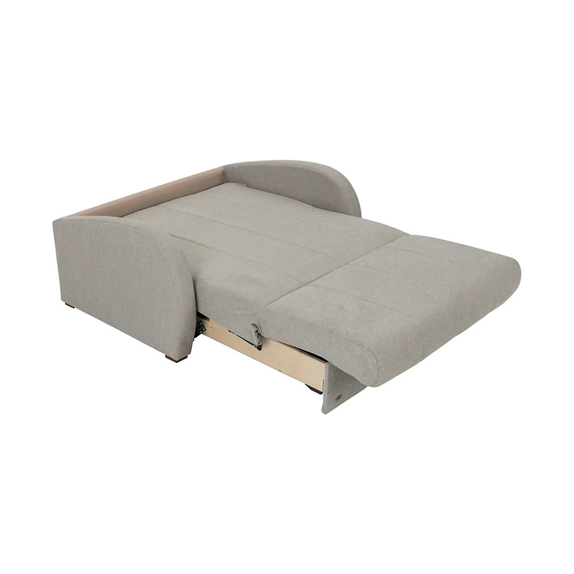 Canapea extensibila POLI, stofa catifelata bej - Matana 17, 134x110x97 cm