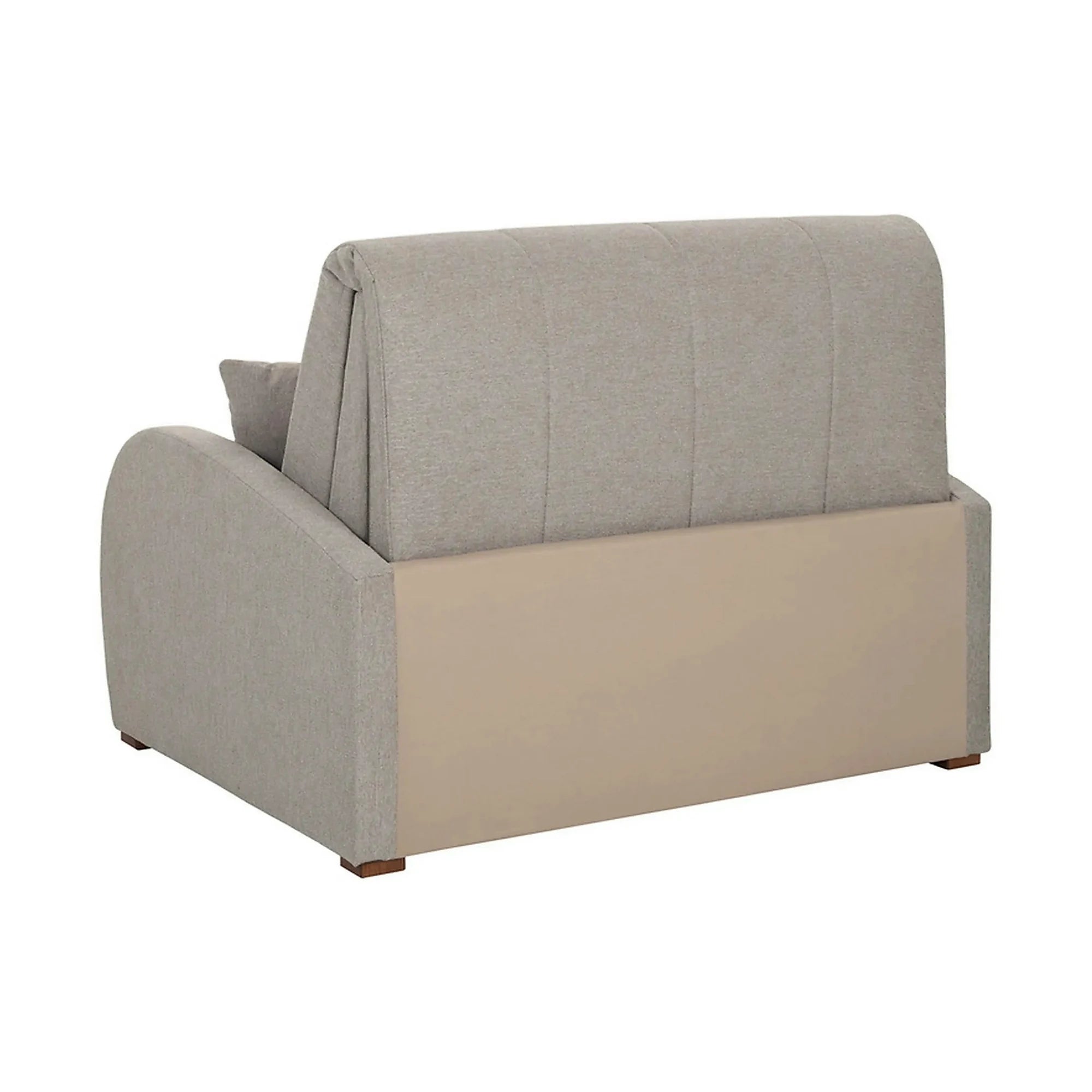 Canapea extensibila POLI, stofa catifelata bej - Matana 17, 134x110x97 cm
