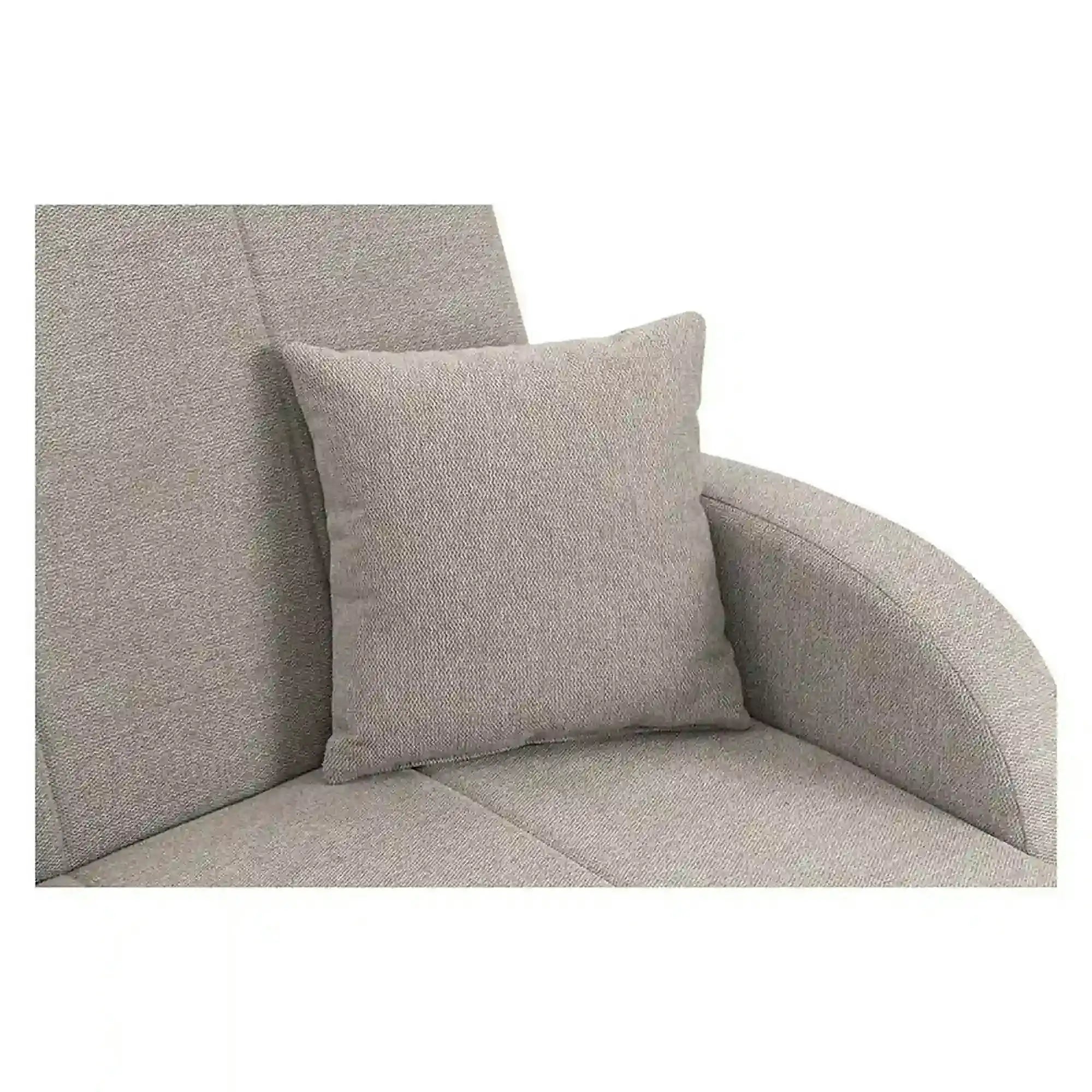Canapea extensibila POLI, stofa catifelata bej - Matana 17, 134x110x97 cm