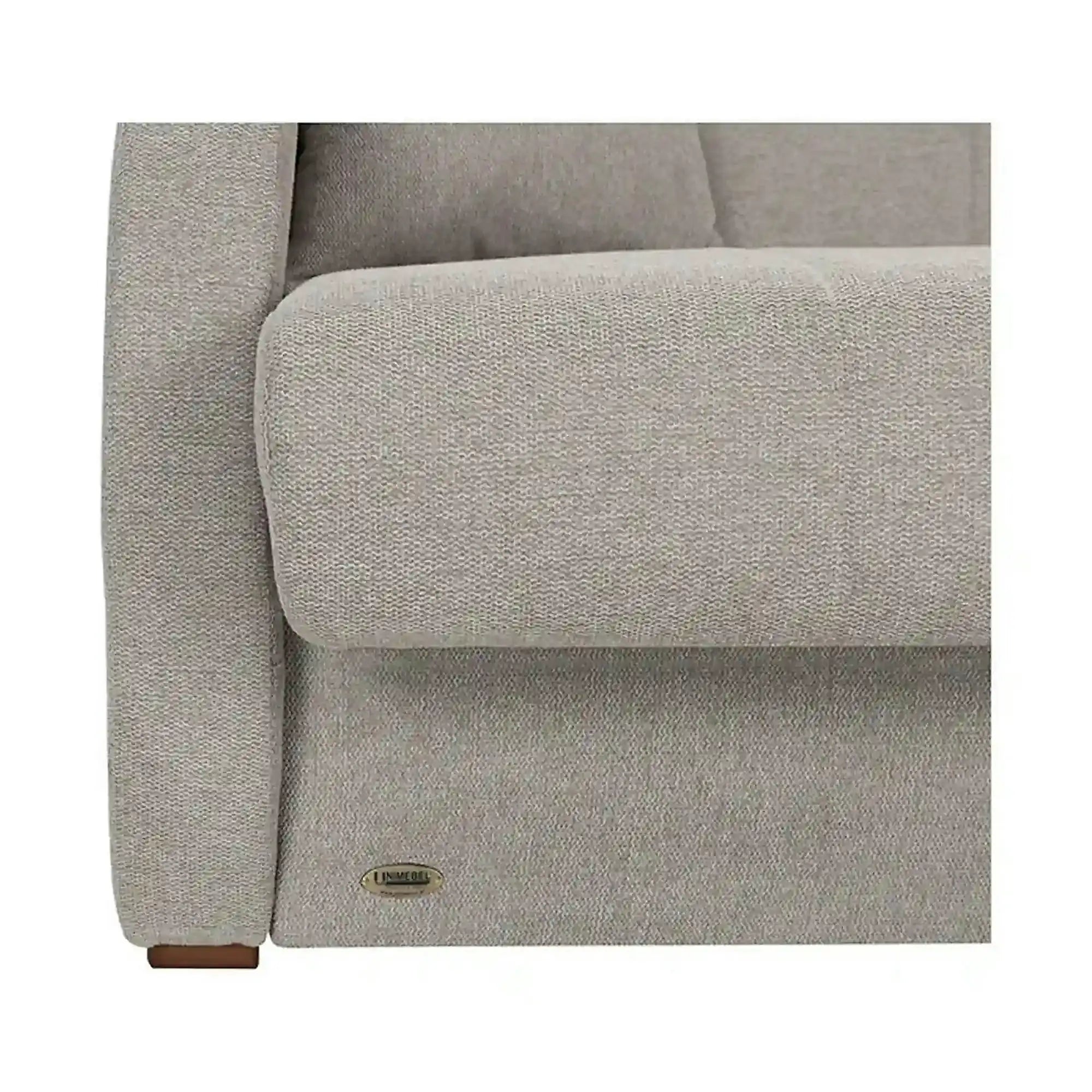 Canapea extensibila POLI, stofa catifelata bej - Matana 17, 134x110x97 cm