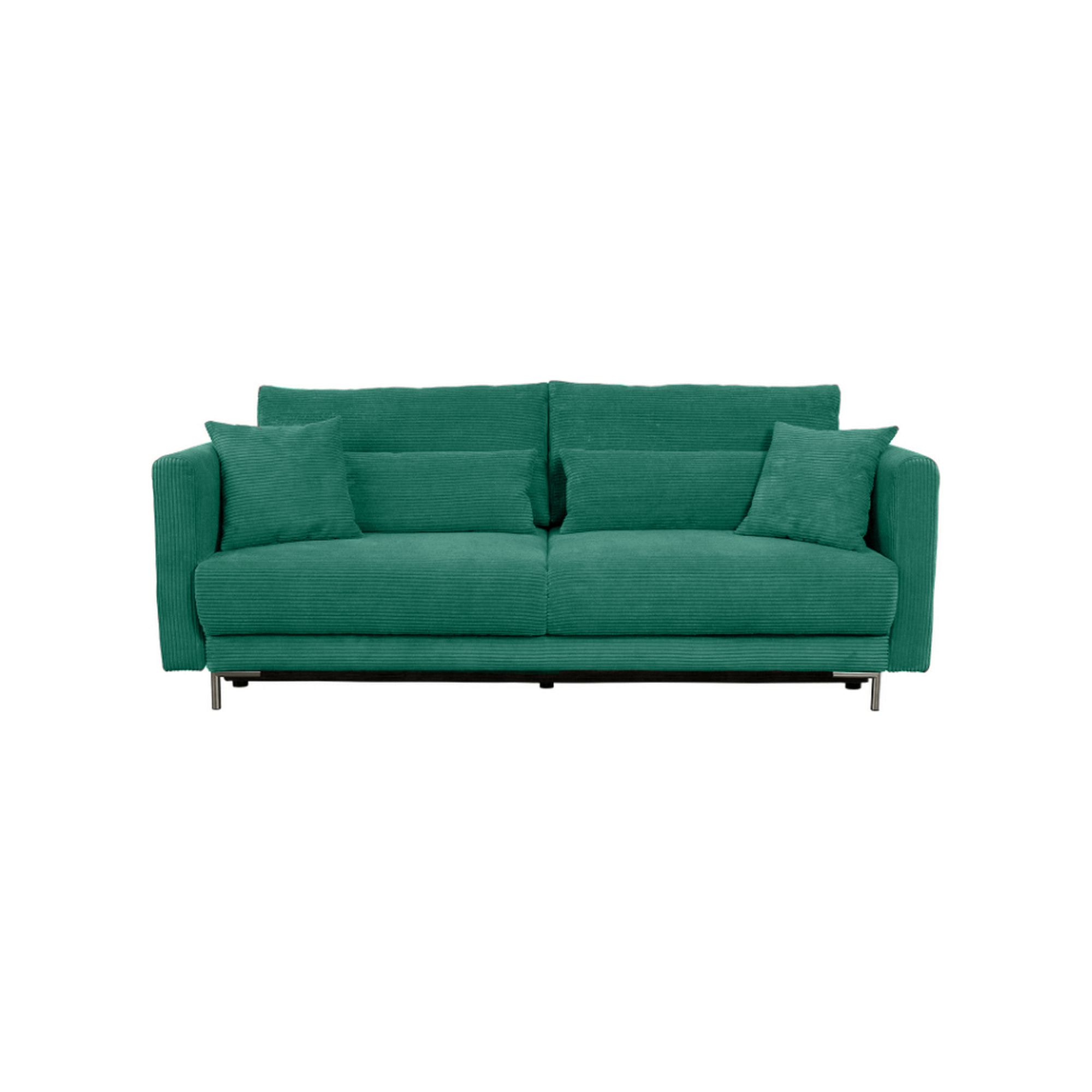 Canapea extensibila RICO, stofa catifelata verde - Monolith 37, cu lada depozitare, 224x114x91 cm