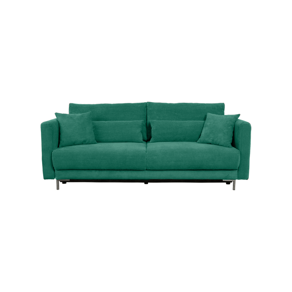 Canapea extensibila RICO, stofa catifelata verde - Monolith 37, cu lada depozitare, 224x114x91 cm