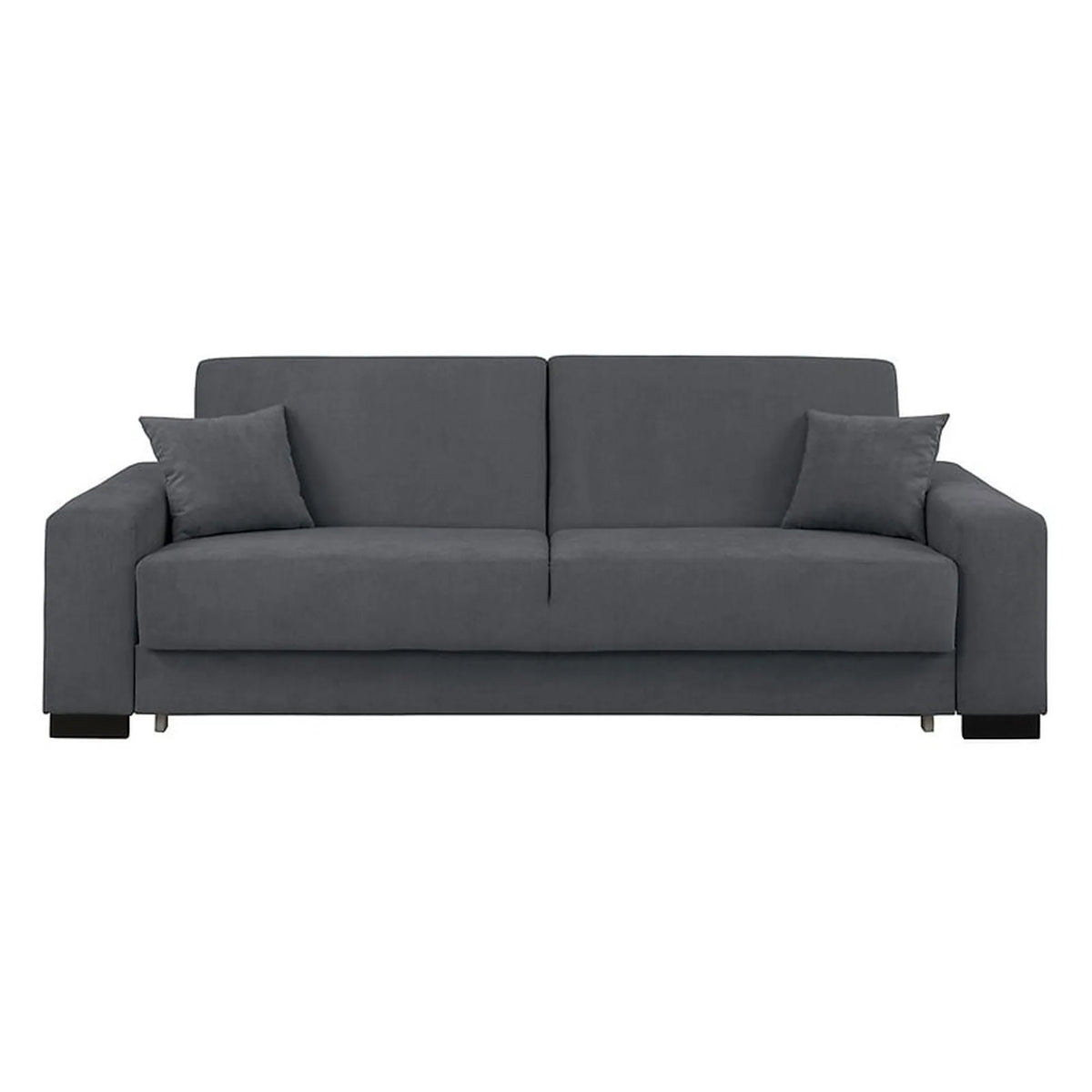Canapea extensibila RUBIO, stofa catifelata gri - Matrix 17, cu lada depozitare, 232x95x81 cm
