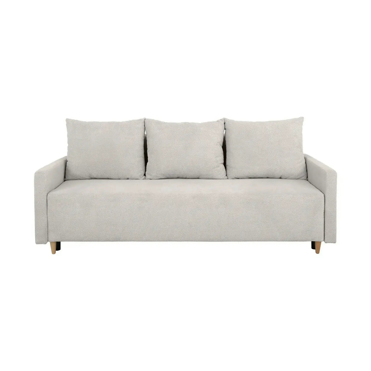 Canapea extensibila SIGMA, stofa catifelata bej - Onega 2, 208x90x92 cm