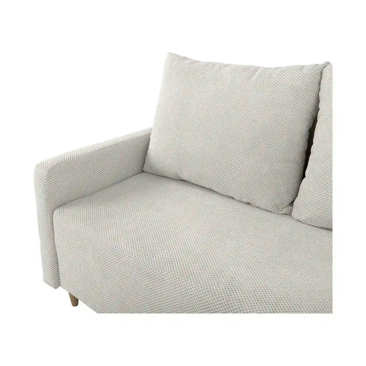 Canapea extensibila SIGMA, stofa catifelata bej - Onega 2, 208x90x92 cm