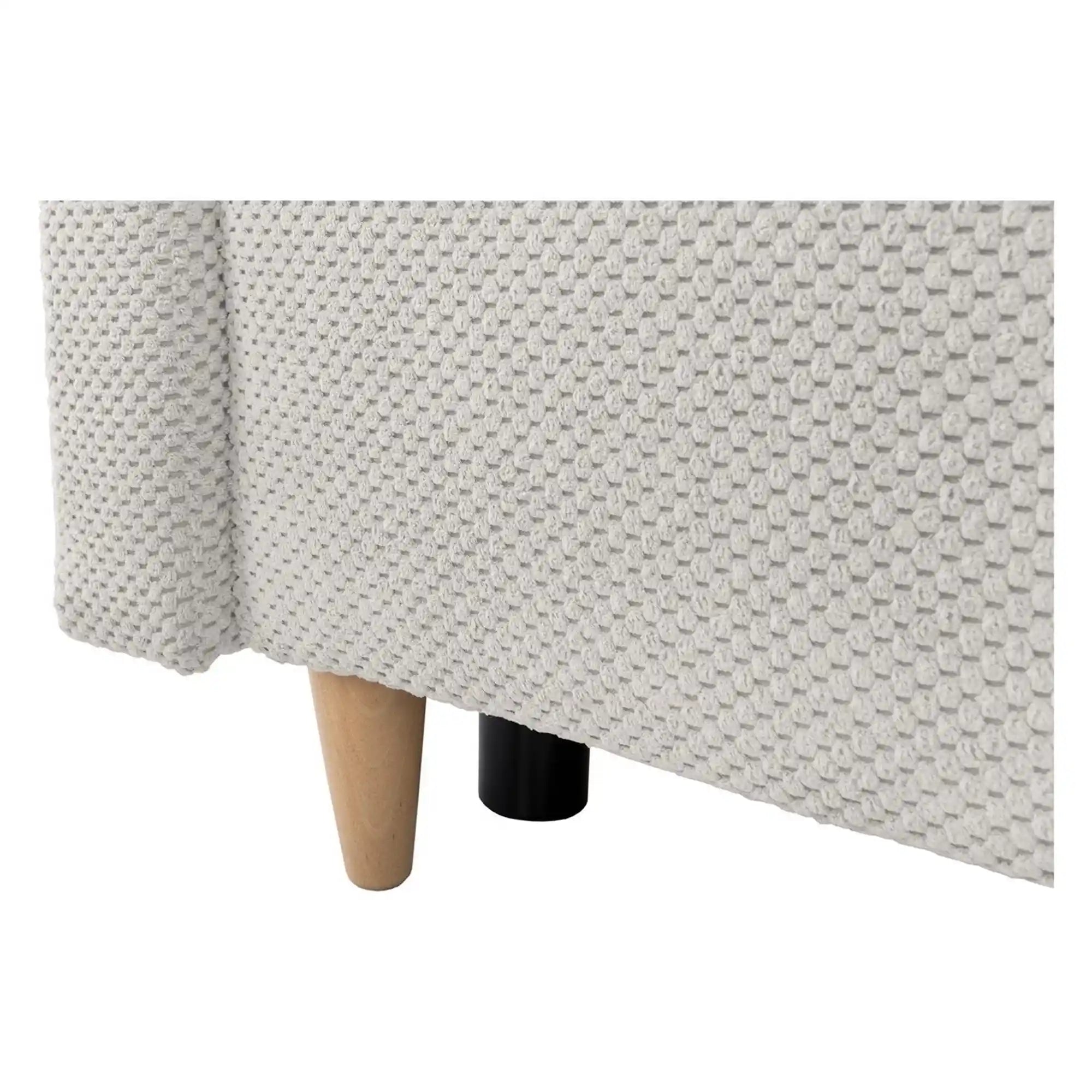 Canapea extensibila SIGMA, stofa catifelata bej - Onega 2, 208x90x92 cm