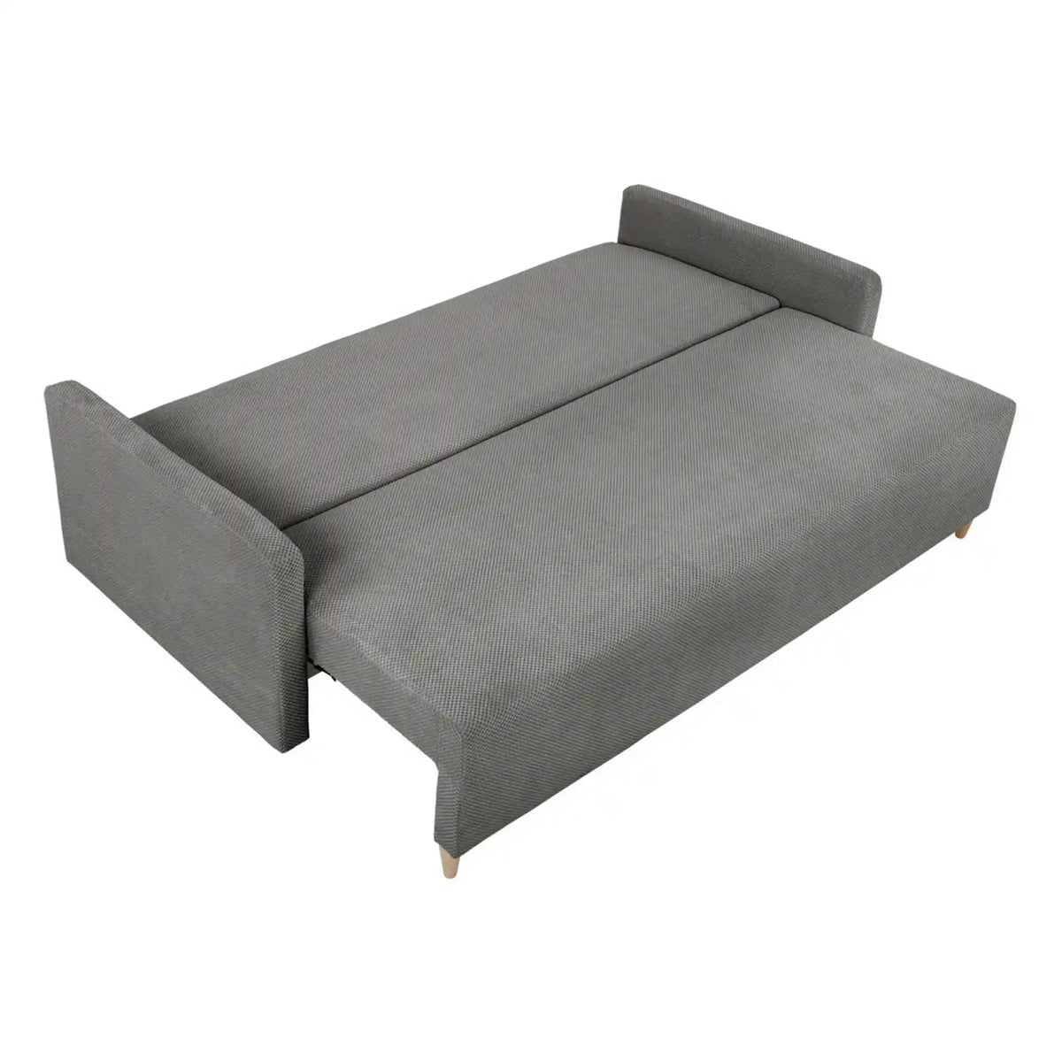 Canapea extensibila SIGMA, stofa catifelata gri - Onega 7, 208x90x92 cm