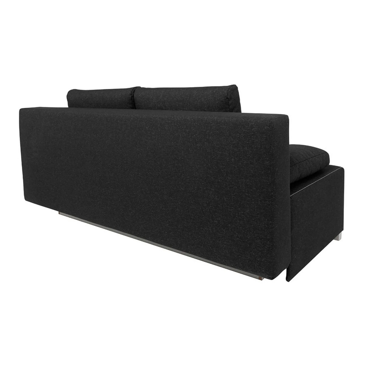 Canapea extensibila STREET IV, stofa catifelata negru - Denver 21, 197x98x95 cm