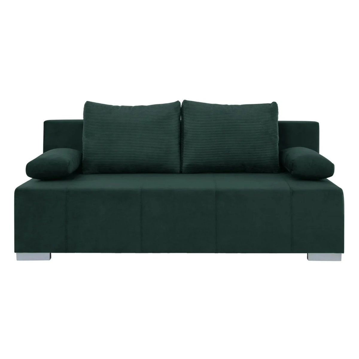 Canapea extensibila STREET IV, stofa catifelata verde - Trinity 28, 197x98x95 cm