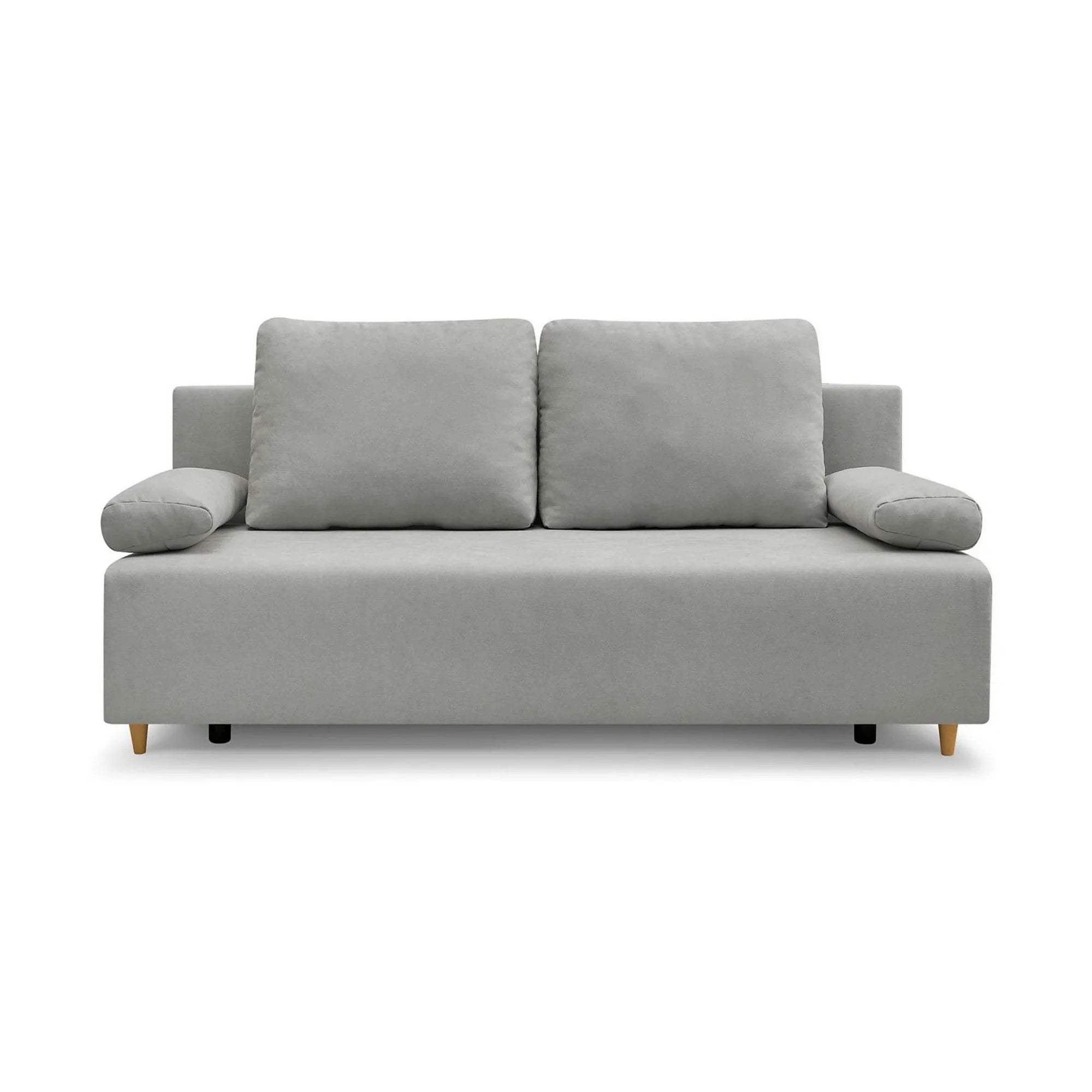 Canapea extensibila SUN, stofa catifelata gri - Enjoy New 45, 193x92x96 cm