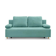 Canapea extensibila SUN, stofa catifelata verde menta - Enjoy new 18, 193x92x96 cm