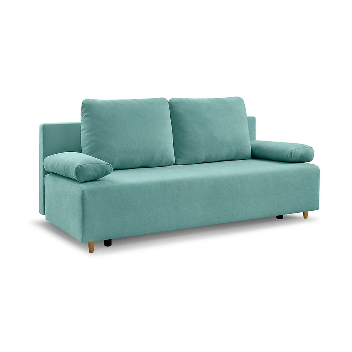 Canapea extensibila SUN, stofa catifelata verde menta - Enjoy new 18, 193x92x96 cm