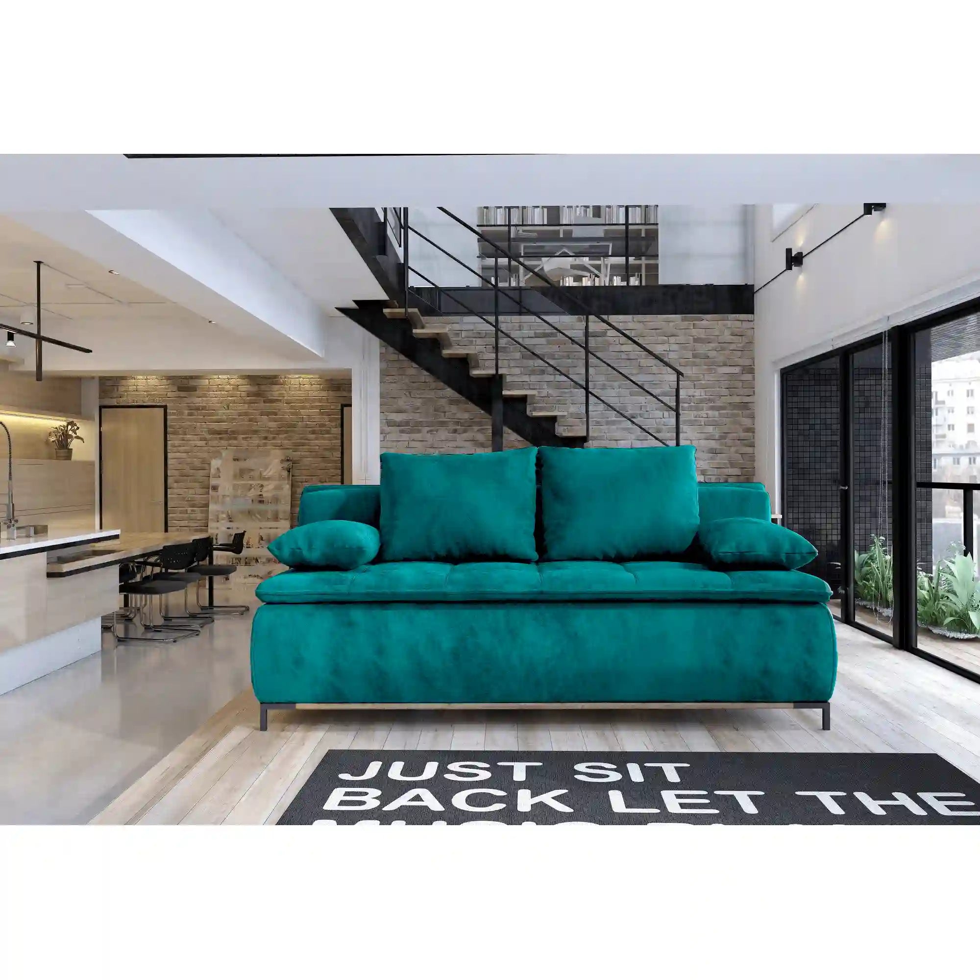 Canapea extensibila SWEET, personalizabil materiale gama Oferta Avantaj, cu lada depozitare, 204x106x91 cm