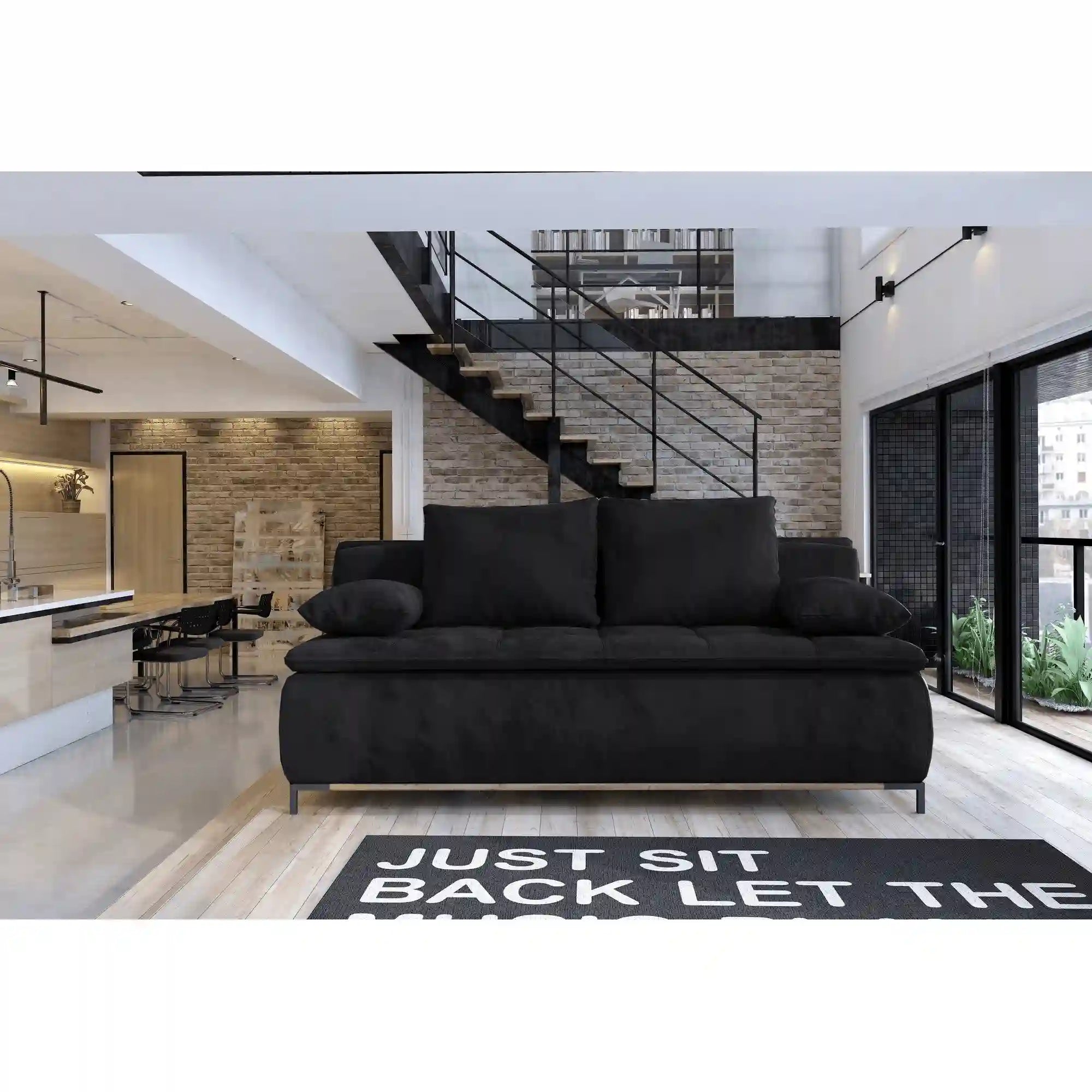 Canapea extensibila SWEET, personalizabil materiale gama Premium, cu lada depozitare, 204x106x91 cm