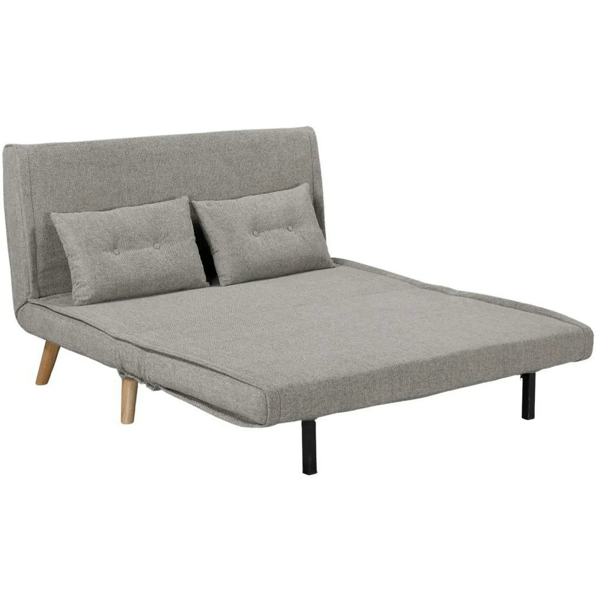 Canapea extensibila TEMPO XL, gri, stofa clasica, 140x95x77 cm