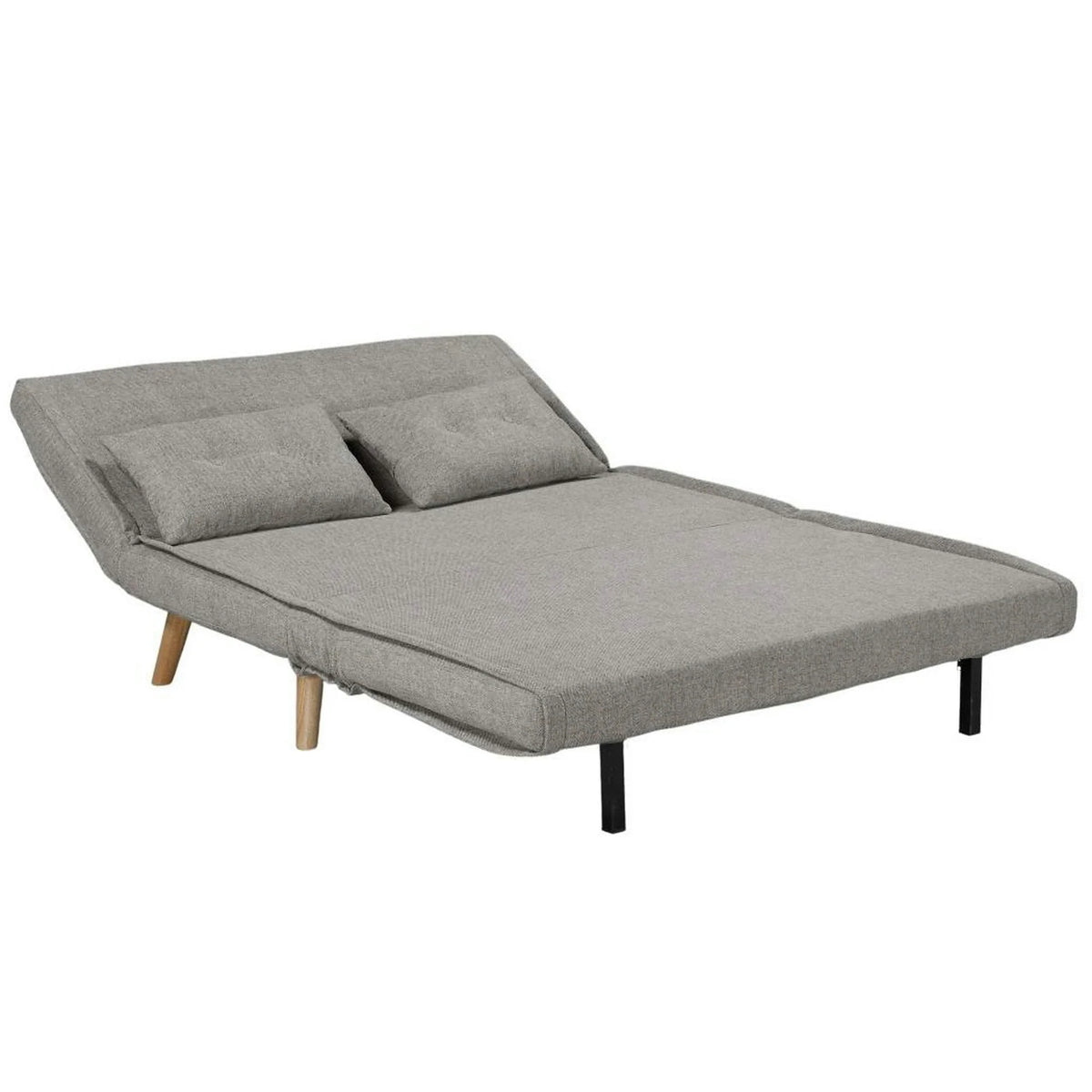 Canapea extensibila TEMPO XL, gri, stofa clasica, 140x95x77 cm