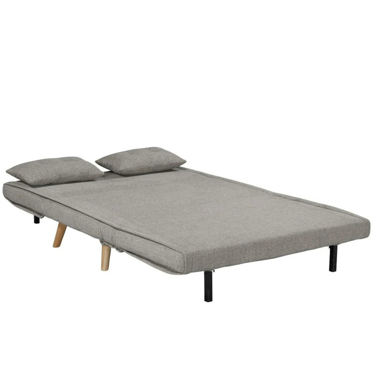 Canapea extensibila TEMPO XL, gri, stofa clasica, 140x95x77 cm