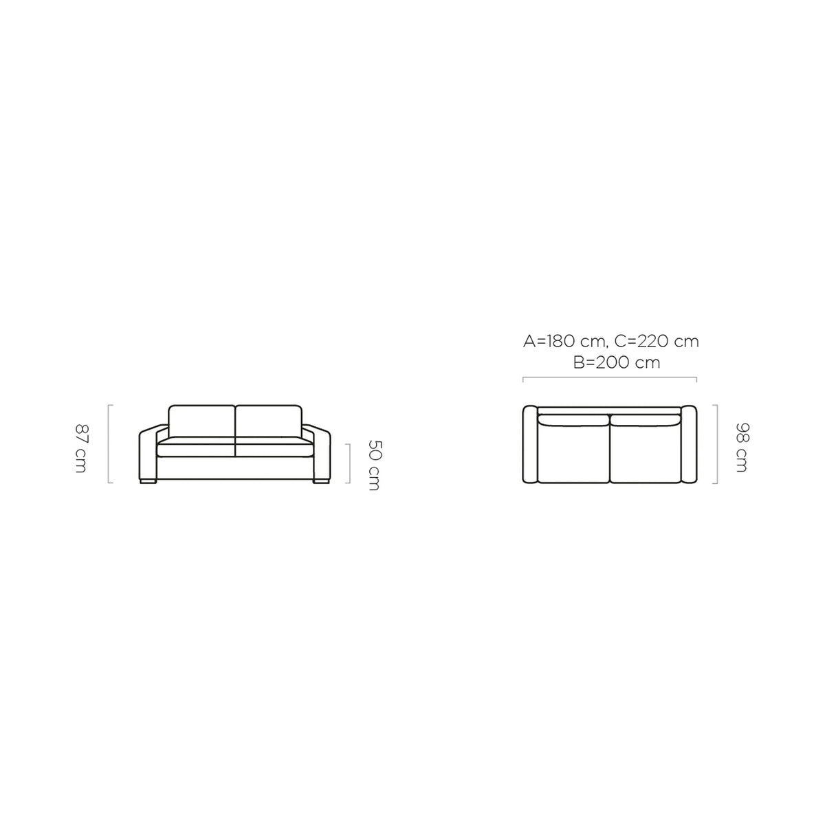 Canapea extensibila VANILLA 160, personalizabil, 220x98x87 cm