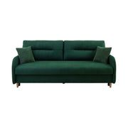 Canapea extensibila VERTO, stofa catifelata verde - Asti 31, 206x93x88 cm