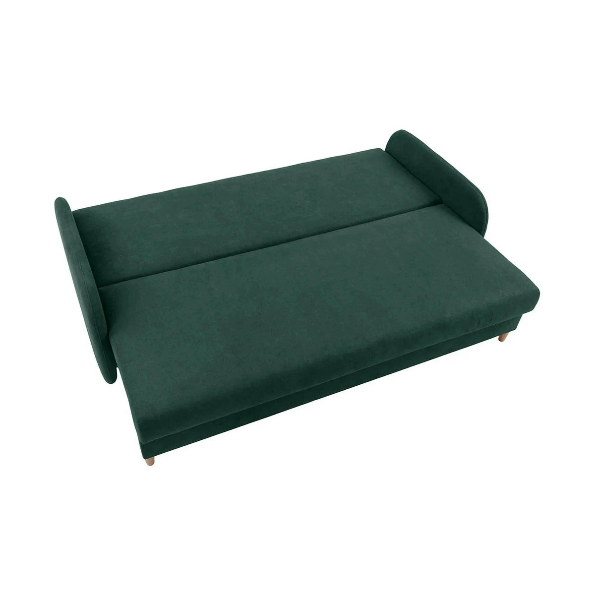 Canapea extensibila VERTO, stofa catifelata verde - Asti 31, 206x93x88 cm
