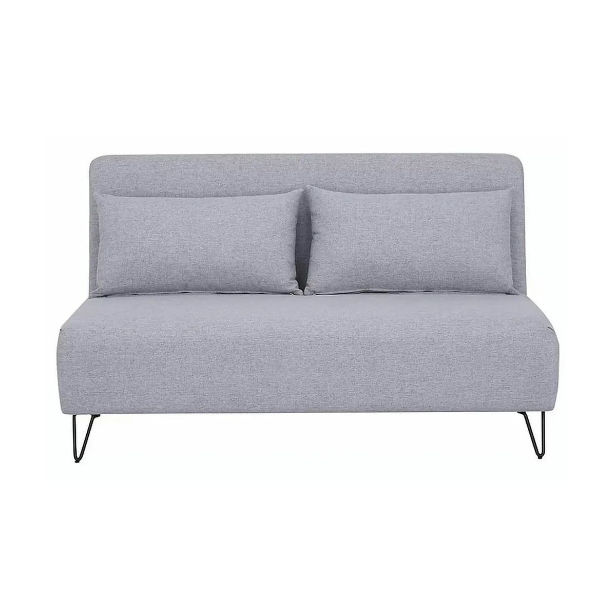 Canapea extensibila ZENIA, gri, stofa/metal, 141x90/191x81 cm
