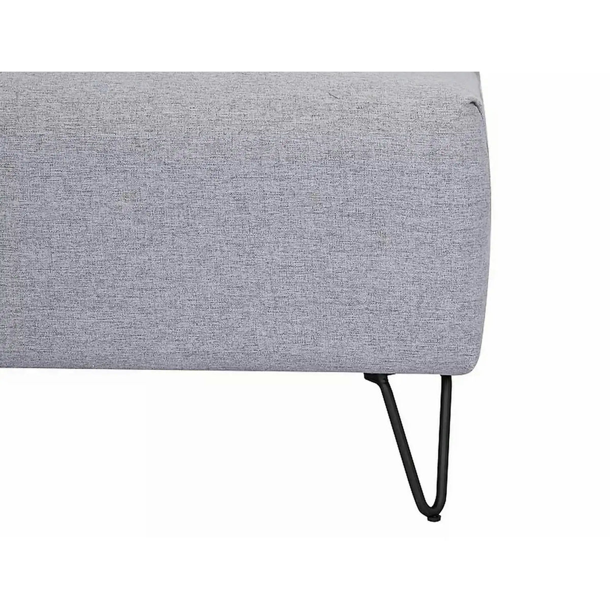 Canapea extensibila ZENIA, gri, stofa/metal, 141x90/191x81 cm