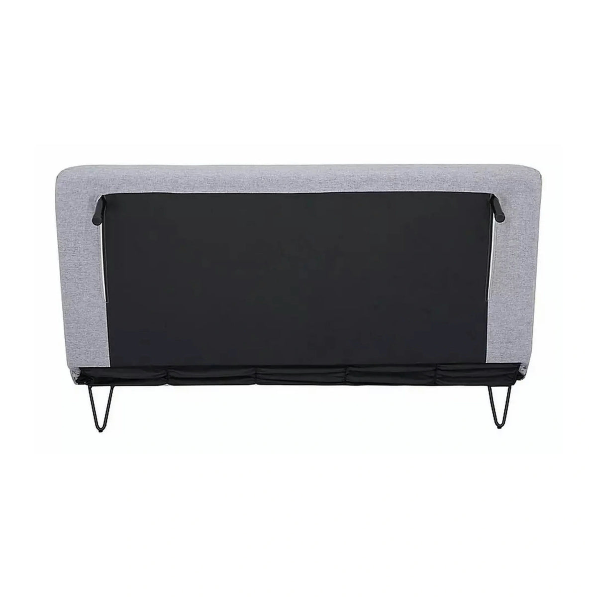 Canapea extensibila ZENIA, gri, stofa/metal, 141x90/191x81 cm