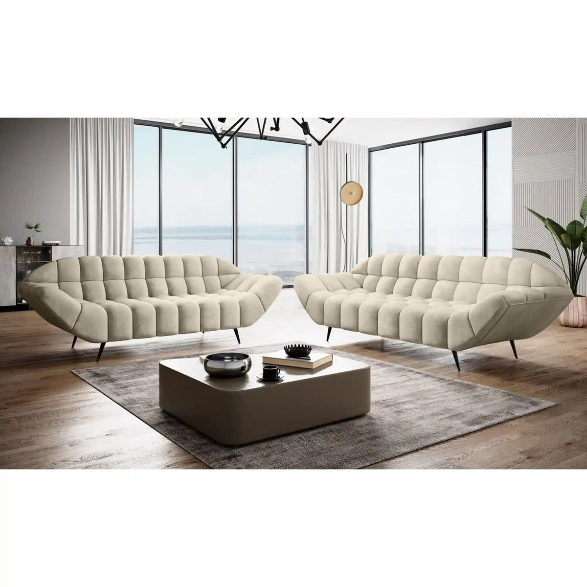 Canapea fixa GAPPA 3, personalizabil materiale gama Oferta Avantaj, 222x94x82 cm