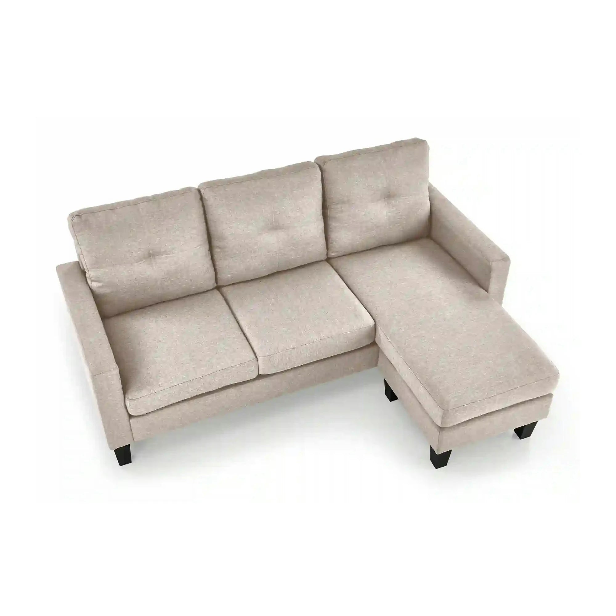 Canapea GERSON, bej, stofa clasica/polipropilena, 180x130x80 cm