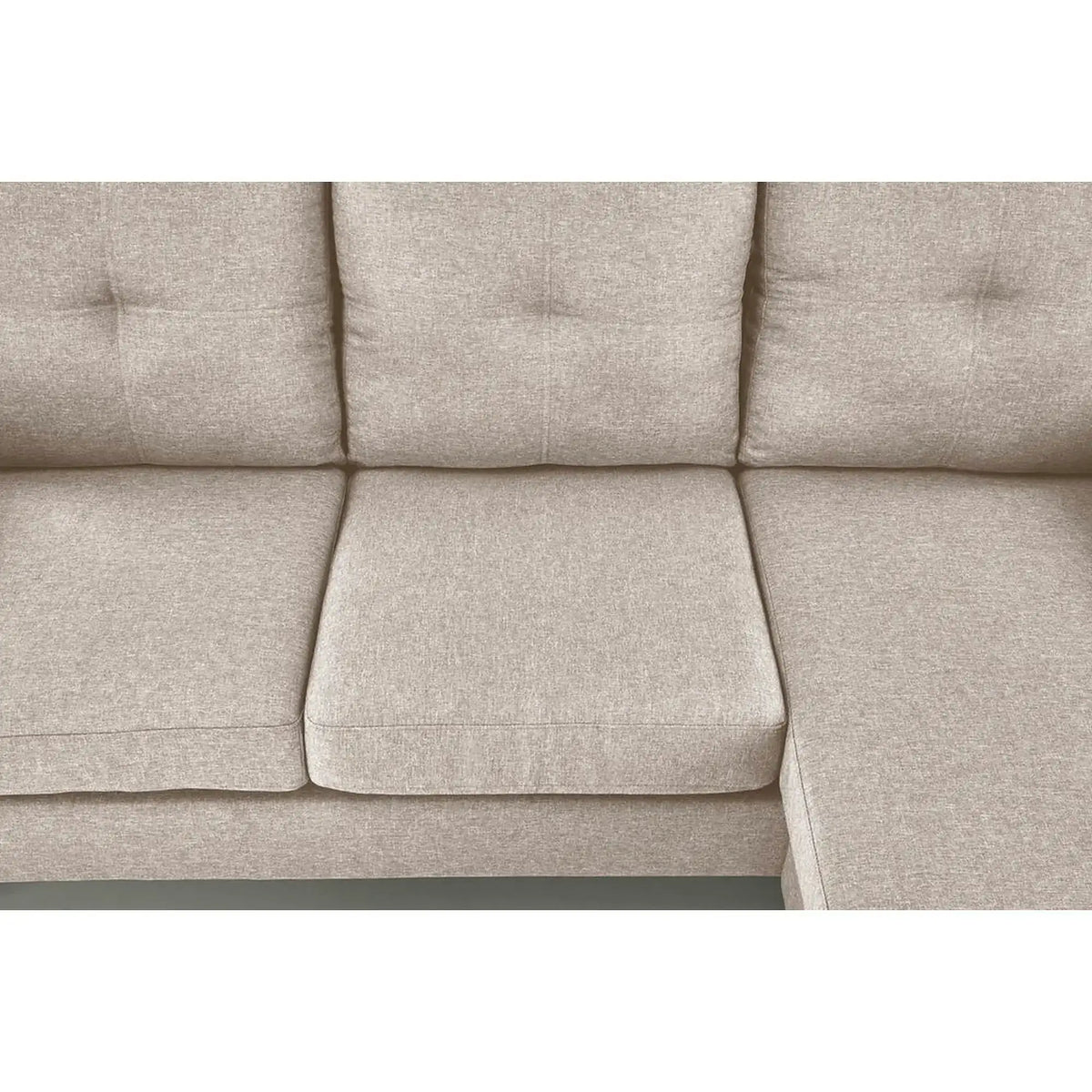Canapea GERSON, bej, stofa clasica/polipropilena, 180x130x80 cm