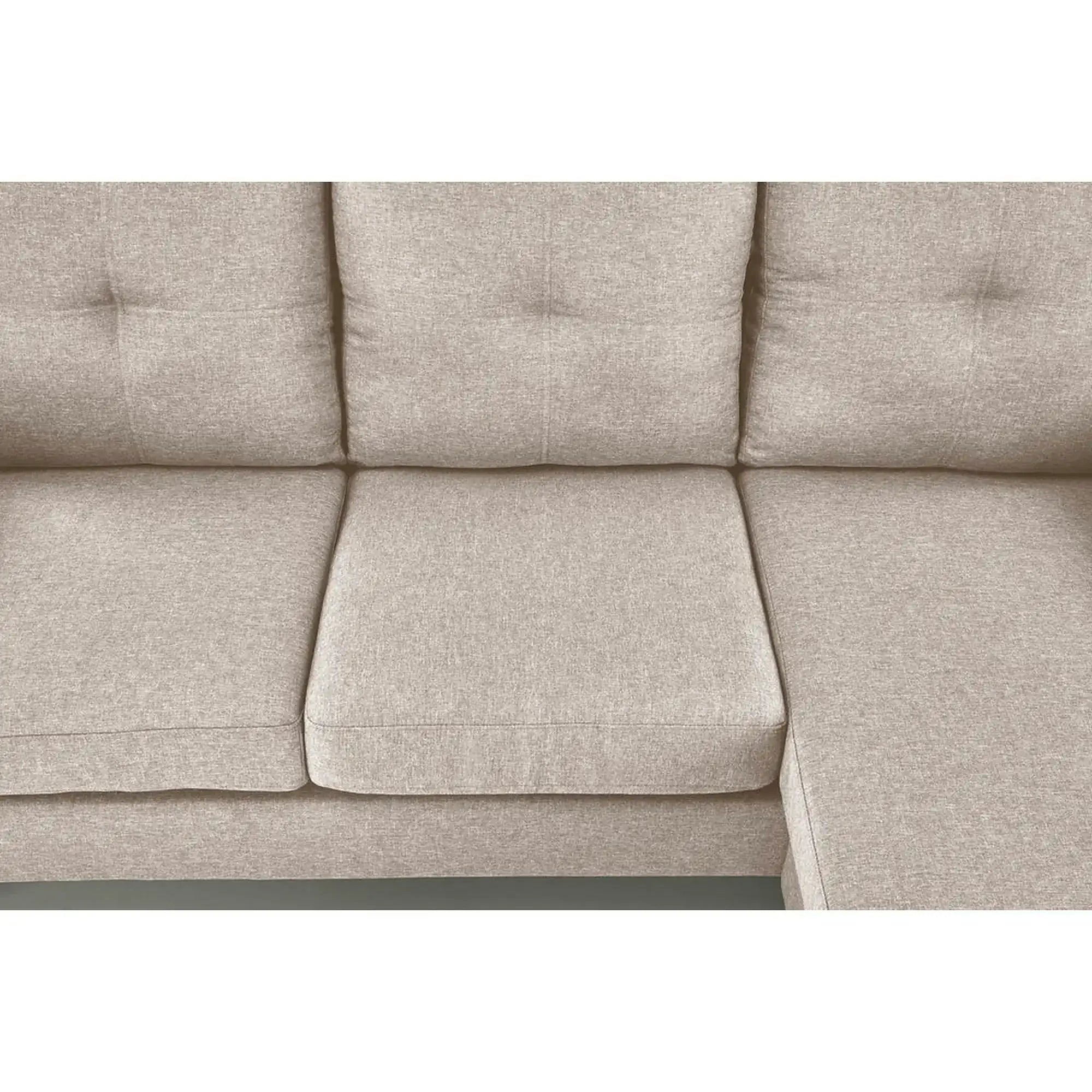 Canapea GERSON, bej, stofa clasica/polipropilena, 180x130x80 cm