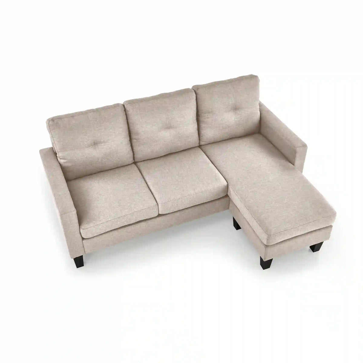 Canapea GERSON, bej, stofa clasica/polipropilena, 180x130x80 cm