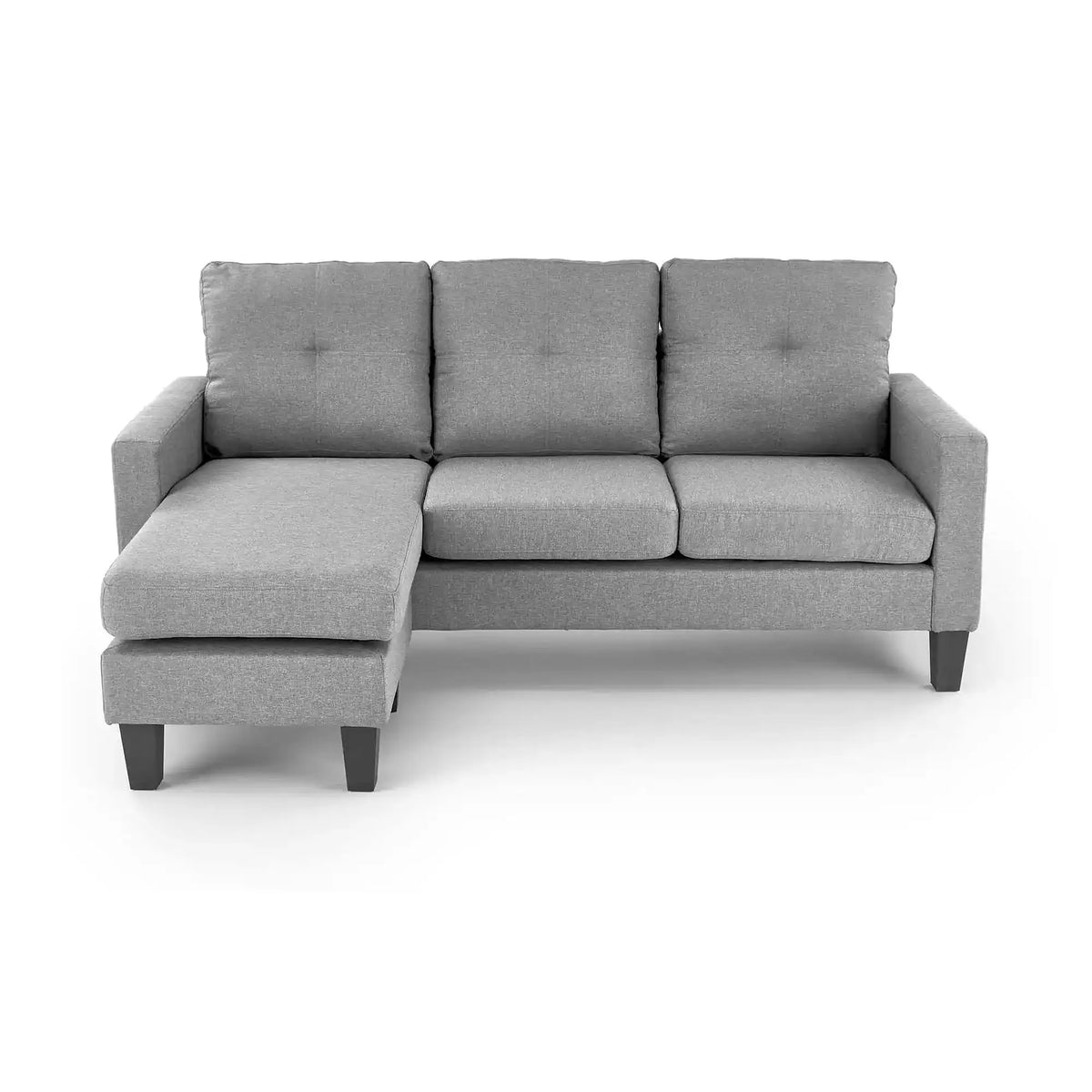 Canapea GERSON, gri, stofa clasica/polipropilena, 180x130x80 cm