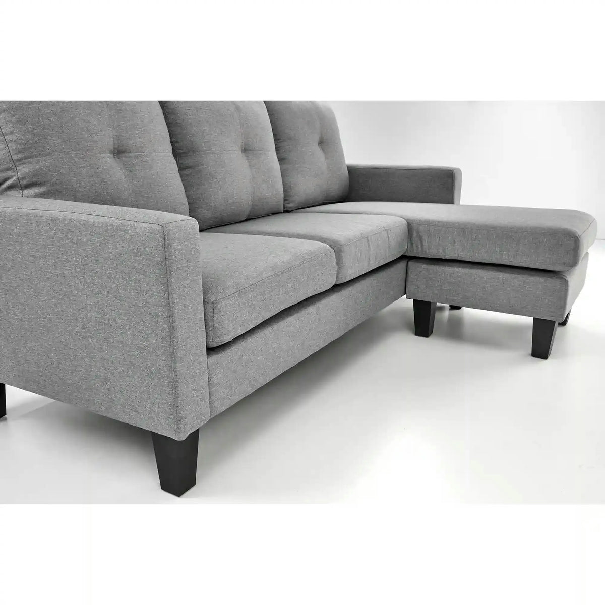Canapea GERSON, gri, stofa clasica/polipropilena, 180x130x80 cm