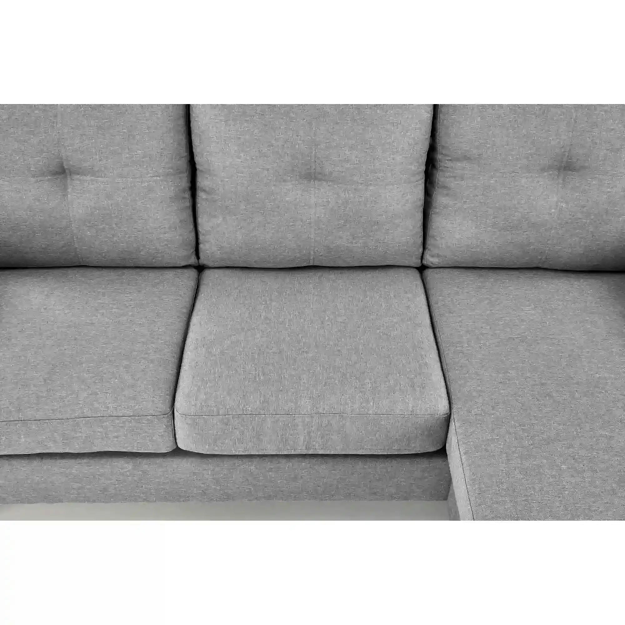 Canapea GERSON, gri, stofa clasica/polipropilena, 180x130x80 cm